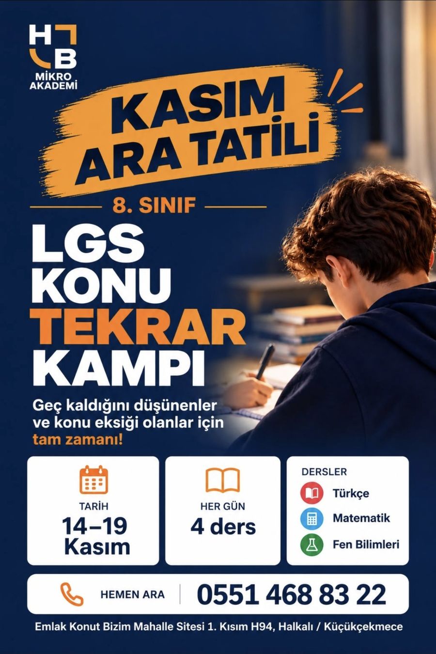 Kasım Ara Tatili LGS Konu Tekrar Kampı afişi
